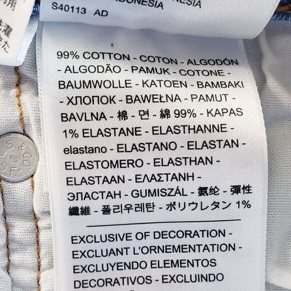 Levis 501 Womens Jean Shorts Size 28 Waist Bleach Acid Wash Denim Button Fly - Picture 8 of 10